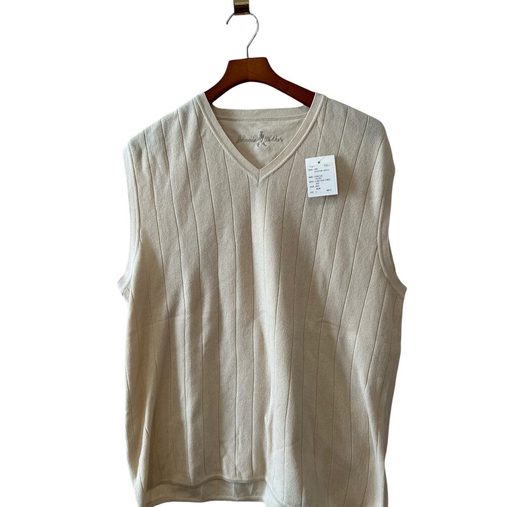 Johnnie Walker Links Golf Sweater Vest Off White L